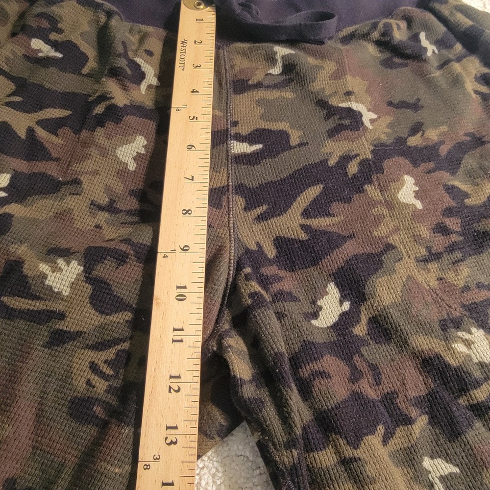 Polo Ralph Lauren Mens Camo Thermal Jogger Pants Green Waffle Knit Lounge Large - Picture 6 of 8